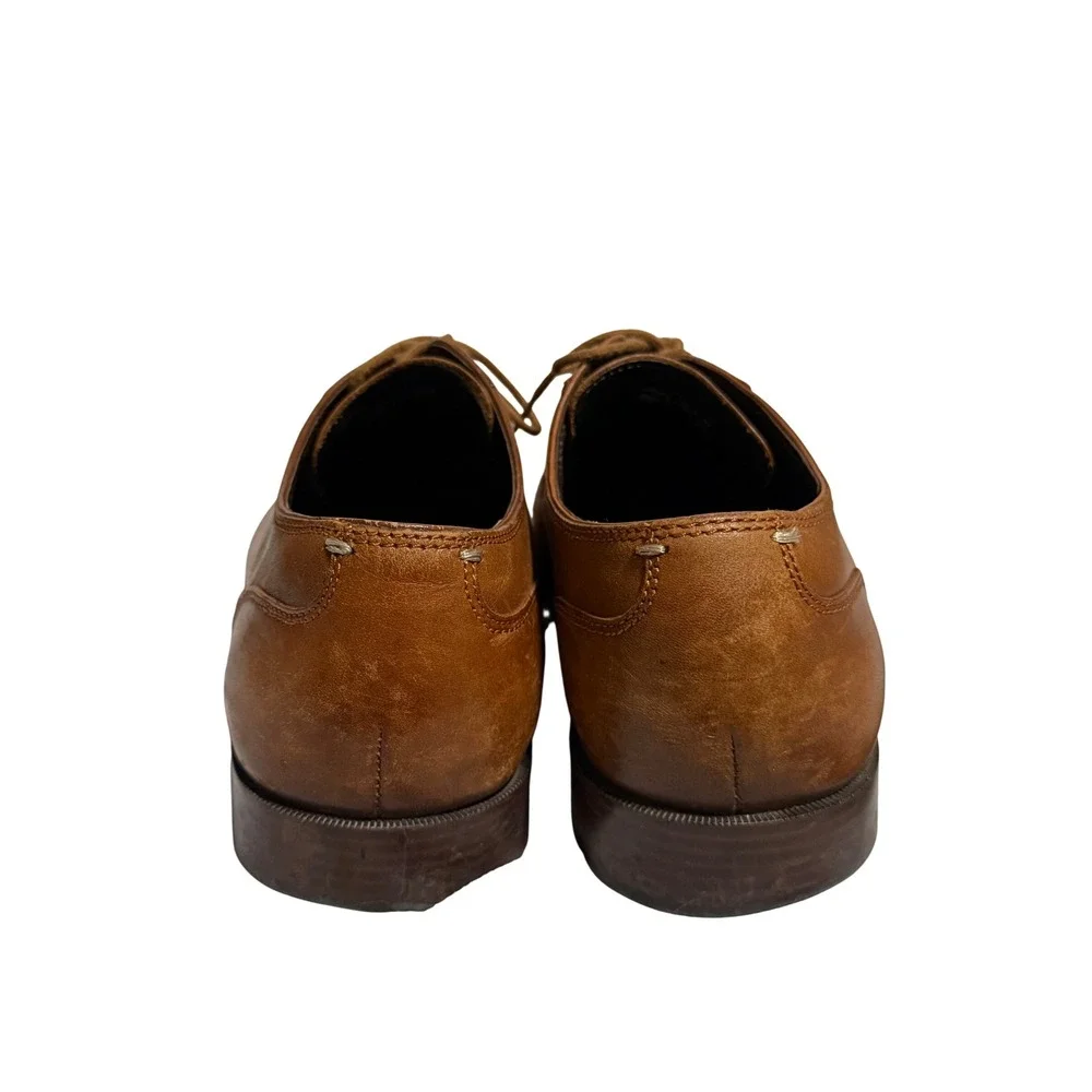 Cole Haan Mens Grand Evolution Tan Leather Cap Toe Oxford Dress Shoes‎ Size 9.5